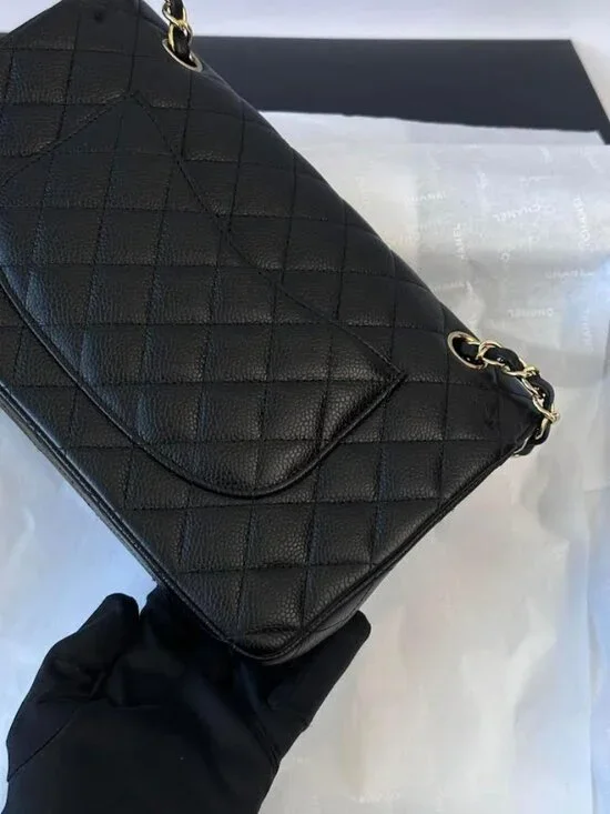 CHANEL Classic Medium Quilted Caviar Black GHW - Picture 7 of 11